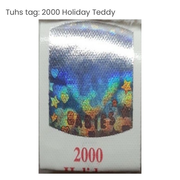 Ty White and Red Stuffed Animal Bear - Picture 6 of 7